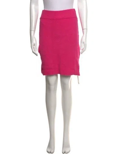 Pre-owned Helmut Lang Wool Mini Skirt W/ Tags In Pink