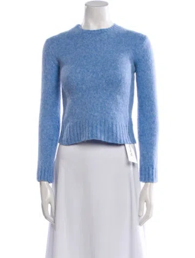 Pre-owned Helmut Lang Wool Mock Neck Sweater In Blue