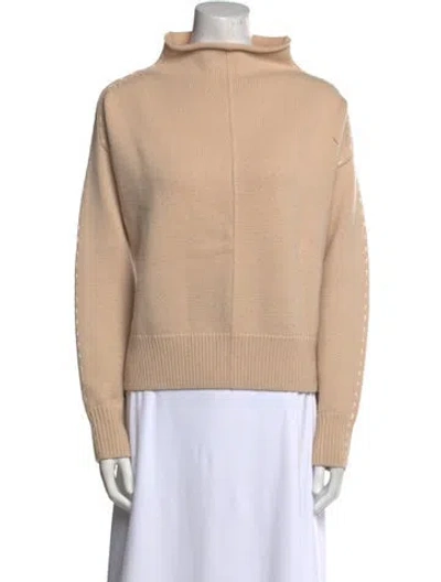 Pre-owned Helmut Lang Wool Mock Neck Sweater In Neutral