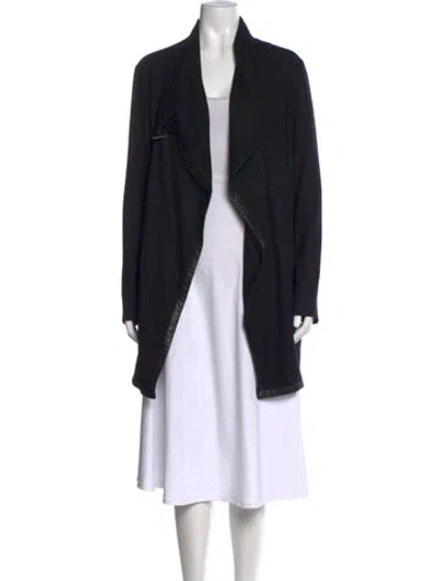 Pre-owned Helmut Lang Wool Open Front Sweater In Black