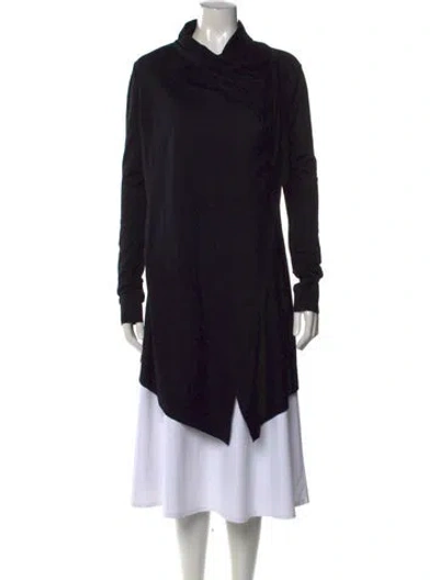 Pre-owned Helmut Lang Wool Open Front Sweater In Black