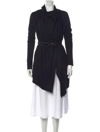 Pre-owned Helmut Lang Wool Open Front Sweater In Black