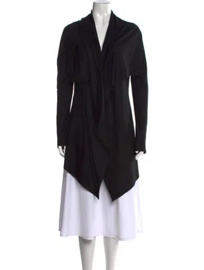 Pre-owned Helmut Lang Wool Open Front Sweater In Black