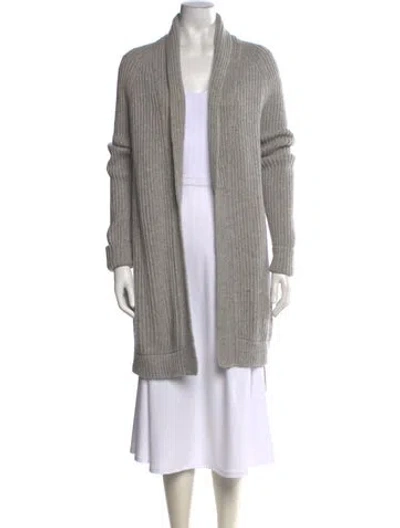 Pre-owned Helmut Lang Wool Open Front Sweater In Grey