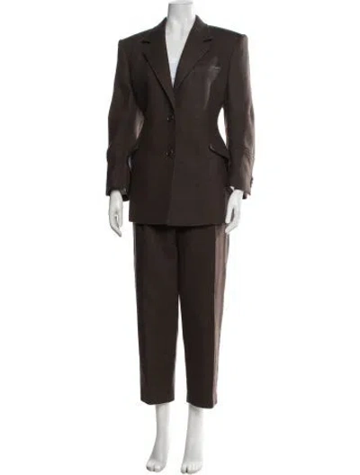 Pre-owned Helmut Lang Wool Pant Set In Brown