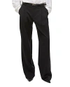 Helmut Lang Women's Wool Pleated Wide-leg Trousers In Black