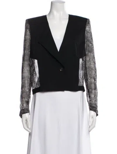 Pre-owned Helmut Lang Wool Printed Blazer In Black