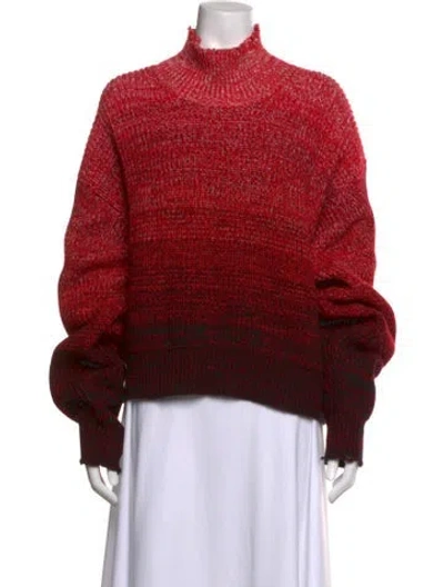 Pre-owned Helmut Lang Wool Printed Sweater In Red