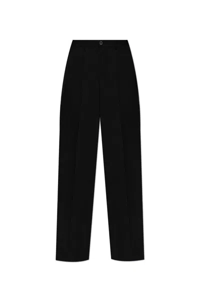 Helmut Lang Wool Relaxed Trousers In Black