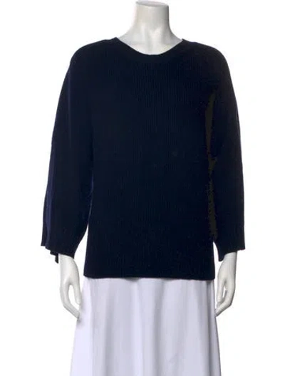 Pre-owned Helmut Lang Wool Scoop Neck Sweater In Black