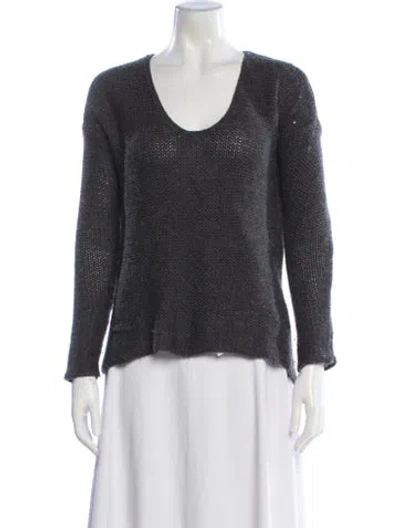 Pre-owned Helmut Lang Wool Scoop Neck Sweater In Black
