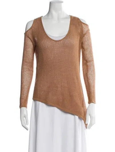 Pre-owned Helmut Lang Wool Scoop Neck Sweater In Brown