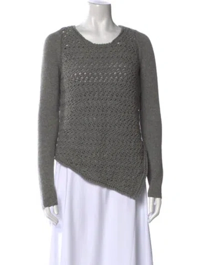 Pre-owned Helmut Lang Wool Scoop Neck Sweater In Gray