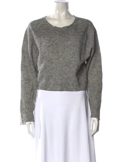 Pre-owned Helmut Lang Wool Scoop Neck Sweater In Gray