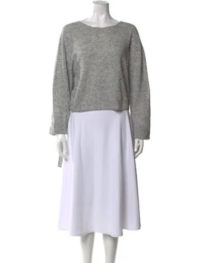 Pre-owned Helmut Lang Wool Scoop Neck Sweater In Gray
