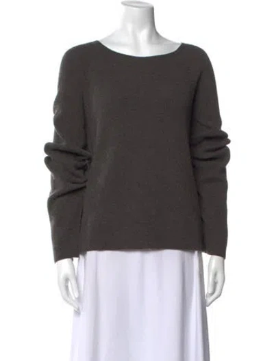 Pre-owned Helmut Lang Wool Scoop Neck Sweater In Gray