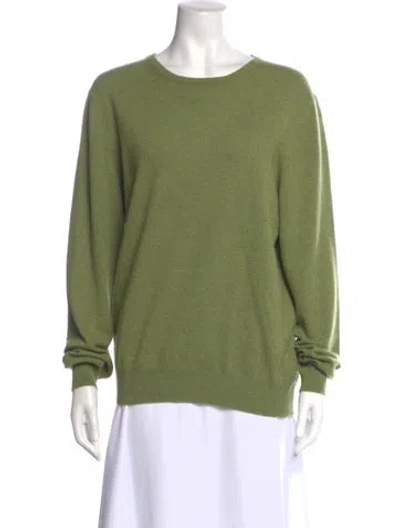 Pre-owned Helmut Lang Wool Scoop Neck Sweater In Green