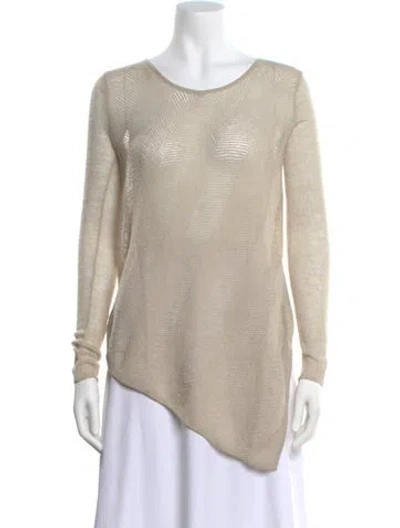Pre-owned Helmut Lang Wool Scoop Neck Sweater In Neutral