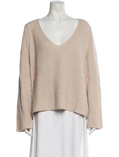 Pre-owned Helmut Lang Wool Scoop Neck Sweater In Neutral