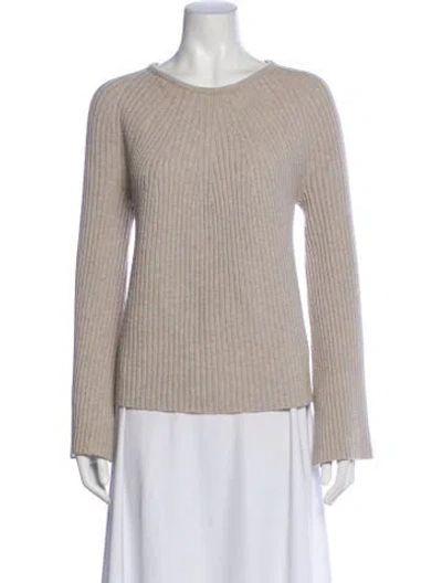 Pre-owned Helmut Lang Wool Scoop Neck Sweater In Neutral
