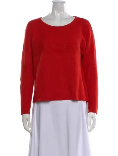 Pre-owned Helmut Lang Wool Scoop Neck Sweater In Red