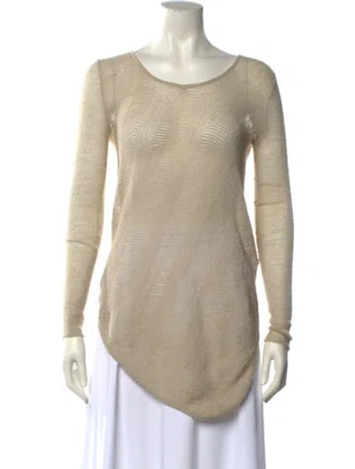 Pre-owned Helmut Lang Wool Scoop Neck T-shirt In Neutral