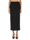 Helmut Lang Elegant Wool Mini Skirt