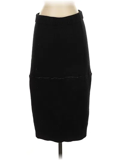 Pre-owned Helmut Lang Wool Skirt In Black