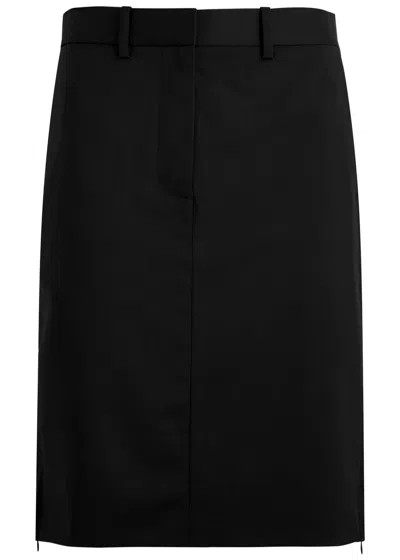 Helmut Lang Wool Skirt In Black