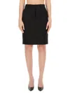 Helmut Lang Wool Skirt Size 4 In Black