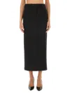 Helmut Lang Elegant Wool Mini Skirt In Black