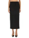 Helmut Lang Zip Maxi Skirt In Black