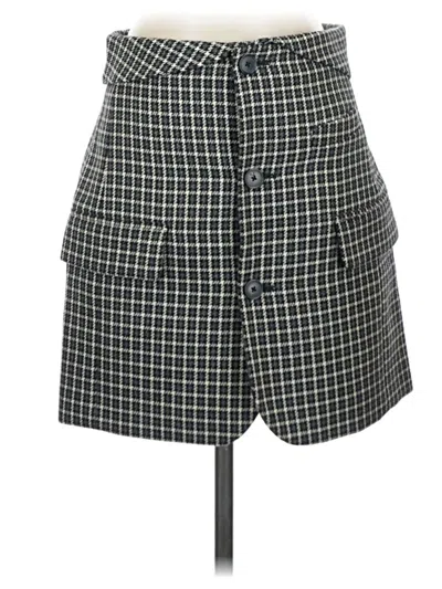 Pre-owned Helmut Lang Wool Skirt In Gray