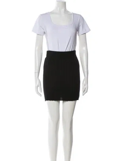 Pre-owned Helmut Lang Wool Skirt Set In Gray