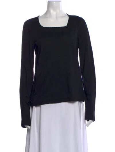Pre-owned Helmut Lang Wool Square Neckline Top In Black