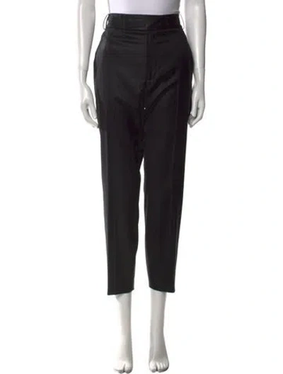 Pre-owned Helmut Lang Wool Straight Leg Pants In Black