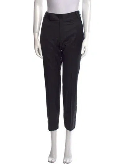 Pre-owned Helmut Lang Wool Straight Leg Pants In Black