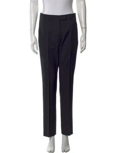 Pre-owned Helmut Lang Wool Straight Leg Pants In Black