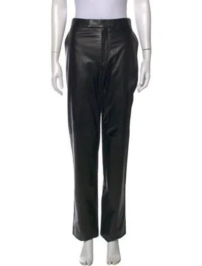 Pre-owned Helmut Lang Wool Straight Leg Pants In Black