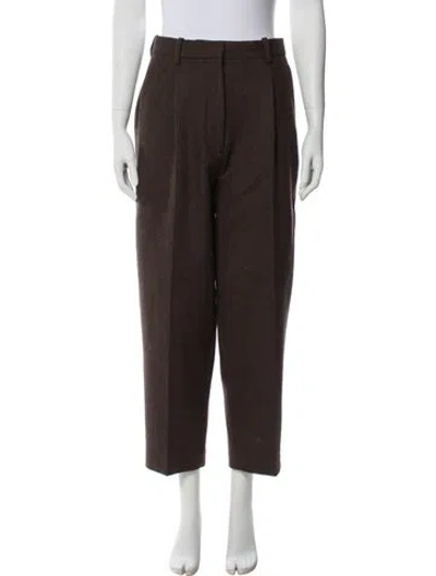 Pre-owned Helmut Lang Wool Straight Leg Pants In Brown