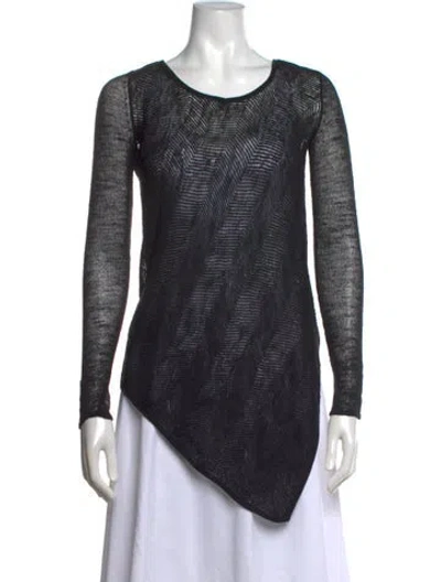Pre-owned Helmut Lang Wool Striped Sweater In Black