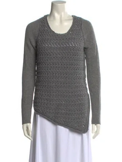 Pre-owned Helmut Lang Wool Striped Sweater In Grey