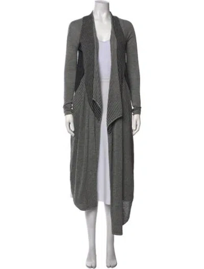Pre-owned Helmut Lang Wool Striped Sweater In Grey