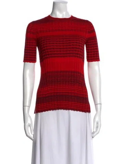 Pre-owned Helmut Lang Wool Striped Sweater In Red