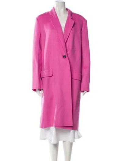 Pre-owned Helmut Lang Wool Trench Coat In Pink