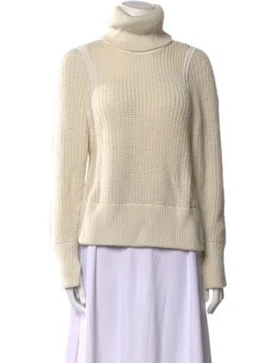 Pre-owned Helmut Lang Wool Turtleneck Sweater In Neutral