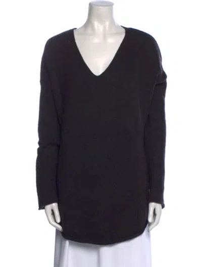 Pre-owned Helmut Lang Wool V-neck Sweater In Black
