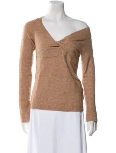 Pre-owned Helmut Lang Wool V-neck Sweater In Neutral