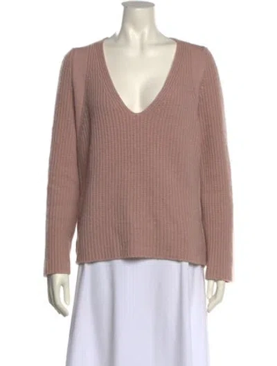 Pre-owned Helmut Lang Wool V-neck Sweater In Pink