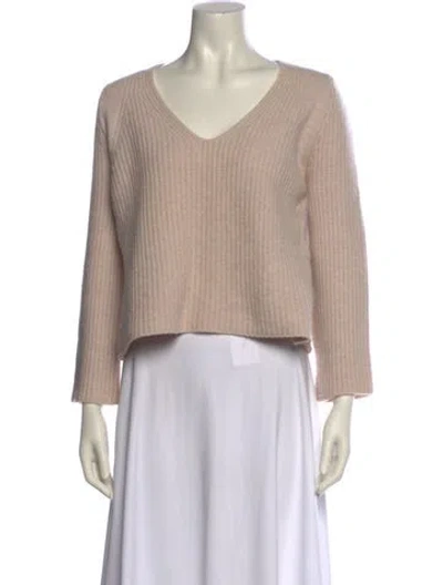 Pre-owned Helmut Lang Wool V-neck Sweater In Pink